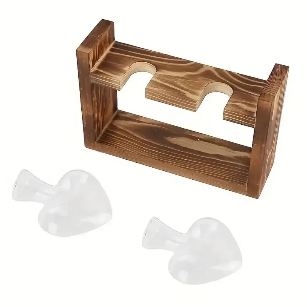 Vasen mit Holz Gestell