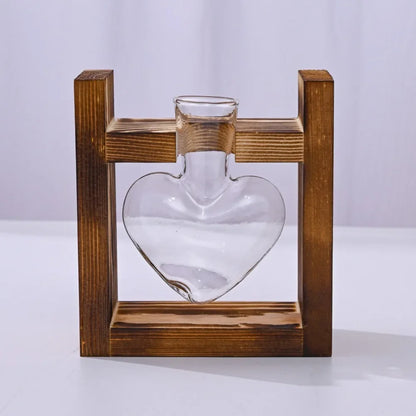 Vasen mit Holz Gestell