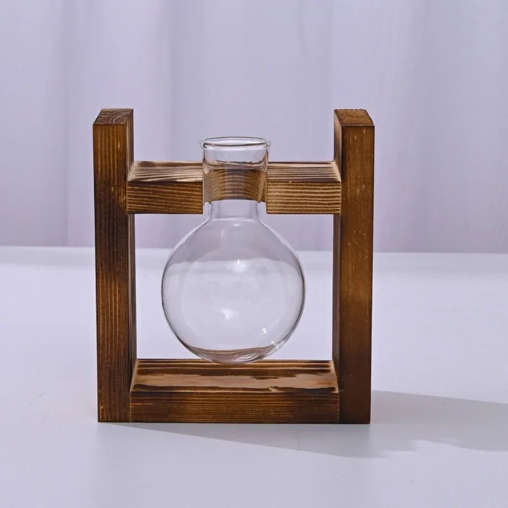 Vasen mit Holz Gestell